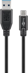 goobay USB 3.0 Kabel, USB-C 3.0 [Stecker]/USB-A 3.0 [Stecker] schwarz, 1m (44712)