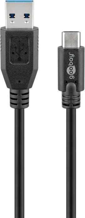 goobay USB 3.0 Kabel, USB-C 3.0 [Stecker]/USB-A 3.0 [Stecker] schwarz, 1m