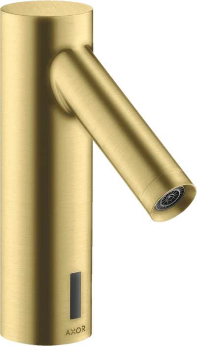 Hansgrohe AXOR Starck Elektronik-Waschtischmischer mit Temperaturvoreinstellung Batteriebetrieb brushed brass