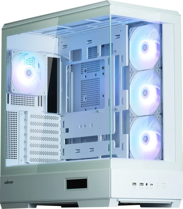 Zalman P50 DS White, Glasfenster