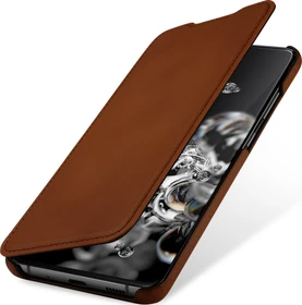 Stilgut Book Type Leather Case für Samsung Galaxy S20 Ultra braun
