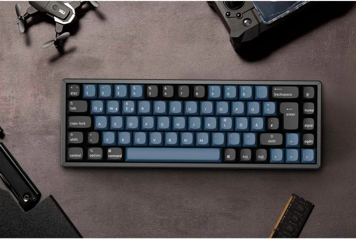 Keychron K6 Pro, PBT, schwarz, LEDs RGB, hot-swap, Keychron K Pro BLUE, USB/Bluetooth, US