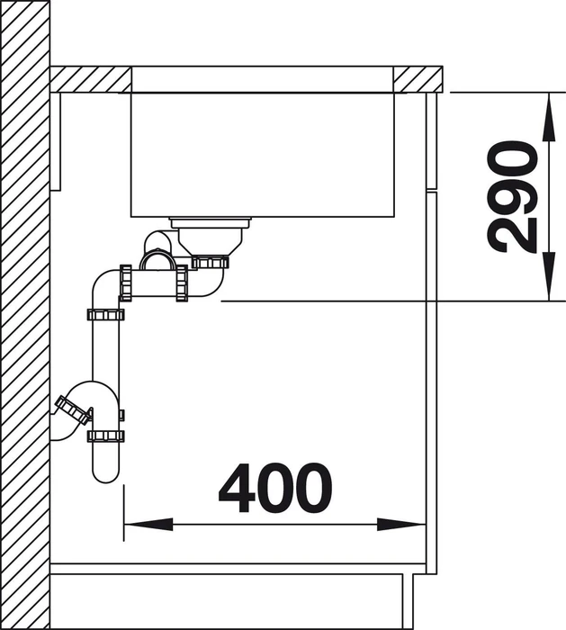 Blanco Andano 340/180-U InFino Unterbau Becken links edelstahl