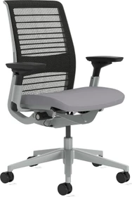 Steelcase Think Bürostuhl mit Armlehnen, pfefferschwarz/grau