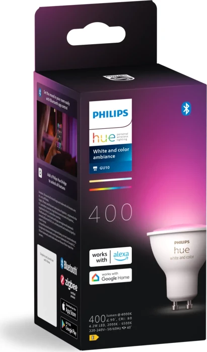 Philips Hue White and Color Ambiance 400 GU10 4.2W