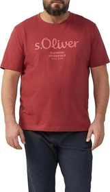 s.Oliver Logo-Print Big T-Shirt kurzarm mohnrot (Herren)