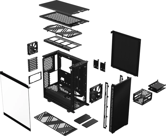 Fractal Design Define 7 Compact Black TG Light Tint, Glasfenster, schallgedämmt