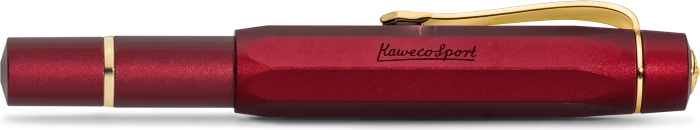 Kaweco Piston Sport AL Solo bordeaux/gold, rechte Hand, extra fein