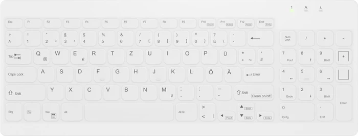 Cherry AK-C7012F-F Medical Keyboard Compact Wireless, weiß, USB, ND