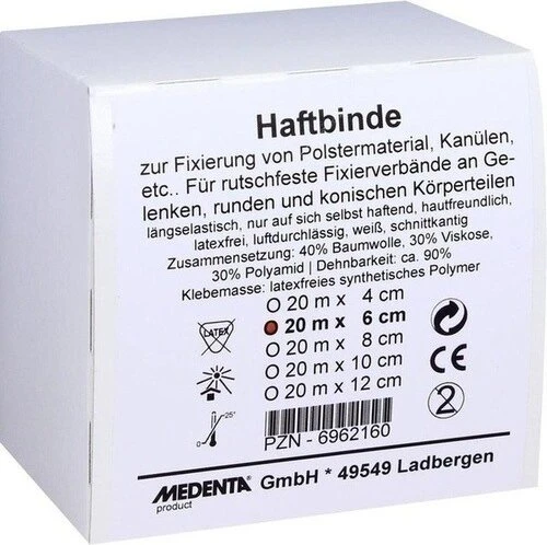 Medenta Haftbinde elastisch, 6cm x 20m, 1 Stück