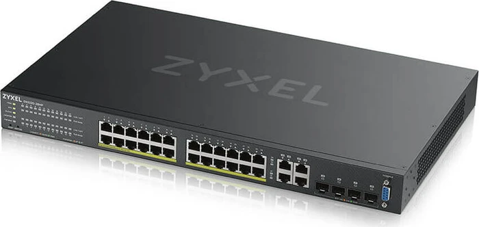 Zyxel GS2220 Rackmount Gigabit Managed Switch, 24x RJ-45, 4x RJ-45/SFP, 375W PoE+