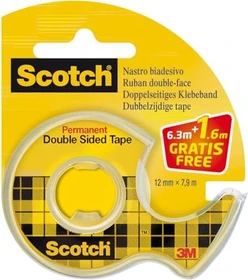 3M Scotch Doppelseitiges Klebeband transparent, 12mm/7.8m, 1 Stück