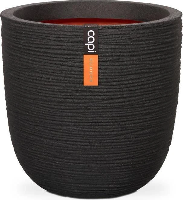 Capi Topf Kugel Rib Blumentopf 43cm schwarz