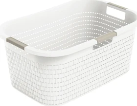 Rotho Country 40l Wäschekorb mistletoe white