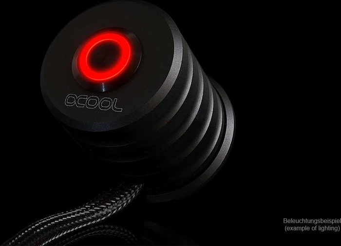 Alphacool Powerbutton Aluminium Body, schwarz