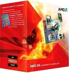 AMD A6-3500, 3C/3T, 2.10-2.40GHz, boxed