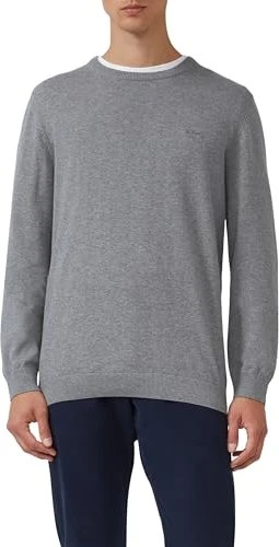 s.Oliver Baumwoll Logo-Stickerei Pullover grau (Herren)
