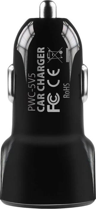 Axagon PWC-5V5 2.4A + 2.4A Car Charger schwarz