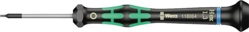 Wera Kraftform Micro 2054 Elektroniker Innensechskant Schraubendreher, 1.3x40mm