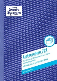 Avery-Zweckform Lieferschein mit Empfangsschein, A4, 150 Blatt