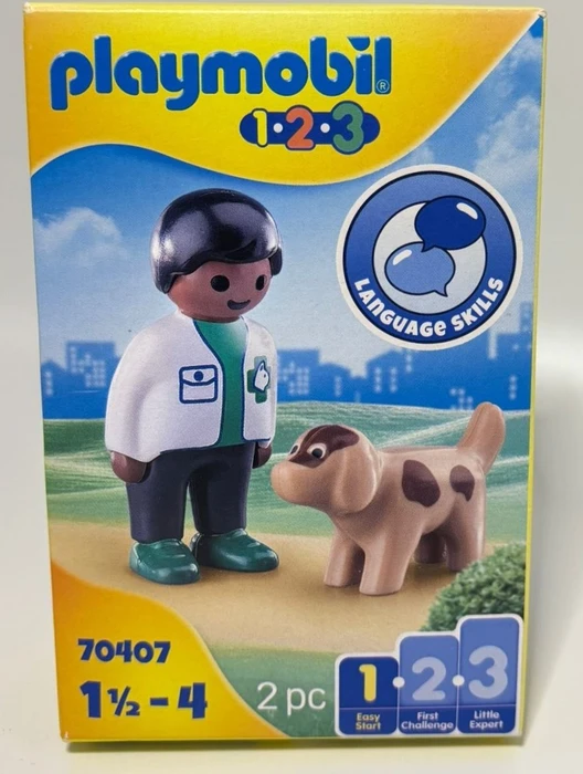 playmobil 1.2.3 Tierarzt mit Hund