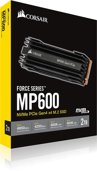 Corsair Force Series MP600 R2 2TB, M.2 2280 / M-Key / PCIe 4.0 x4, Kühlkörper
