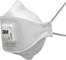 3M 9322+SV Aura FFP2 Atemschutzmaske, 5 Stück