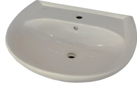 Geberit Renova Waschtisch 65cm, Hahnloch mittig, mit Überlauf, manhattan
