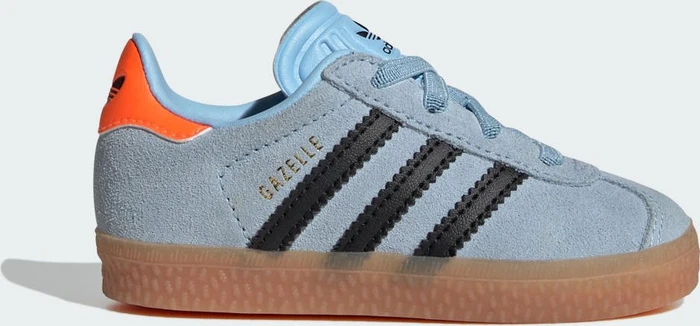 adidas Gazelle Comfort Closure Elastic Laces clear sky/core black/solar orange (Junior)