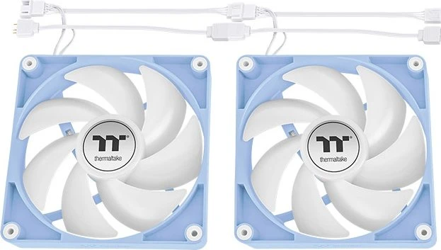 Thermaltake CT120 ARGB Sync Hydrange Blue, blau/weiß, 120mm, 2er-Pack