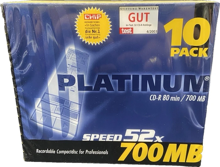 BestMedia Platinum CD-R 80min/700MB, 52x, 10er Slimcase (100144)