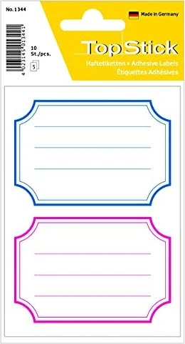 TopStick Buchetiketten Coloured, 78x53mm, weiß, 5 Blatt (10 Etiketten)