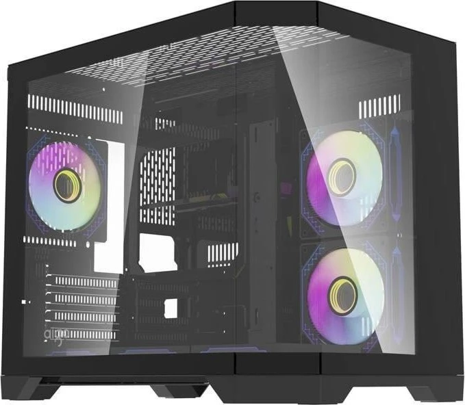 DarkFlash FT418 Black, Glasfenster