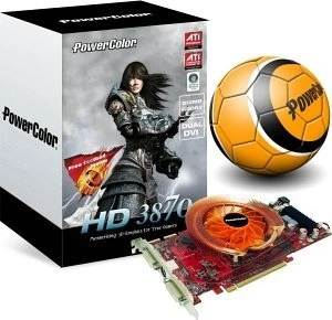 PowerColor Radeon HD 3870 PCS Football Edition, 512MB DDR3, 2x DVI, S-Video