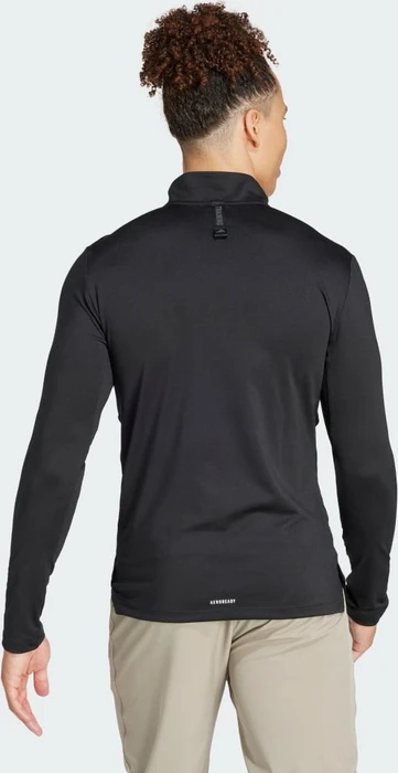 adidas Workout Quarter-Zip Funktionsshirt langarm schwarz/weiß (Herren)