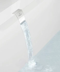 Villeroy & Boch Squaro Edge 12 Wasserzulauf integr. in Überlauf 150 x 220 x 65 mm chrom