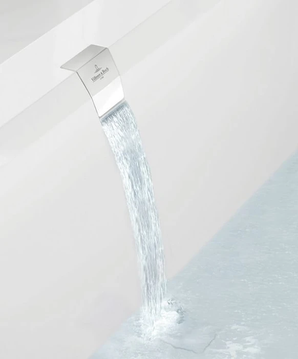 Villeroy & Boch Squaro Edge 12 Wasserzulauf integr. in Überlauf 150 x 220 x 65 mm chrom