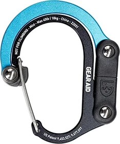 GearAid Heroclip Mini Materialkarabiner blau/schwarz