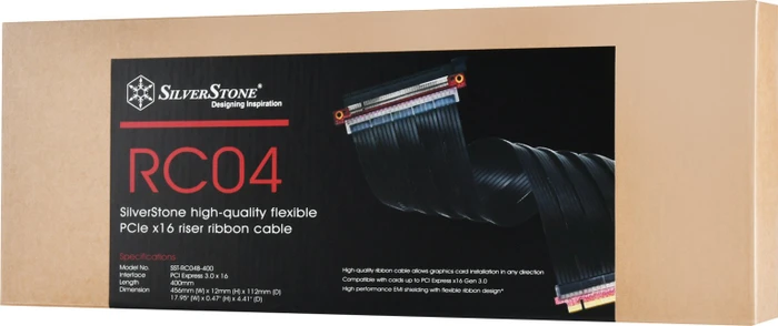 SilverStone RC04 Riser Kabel, gerade, PCIe 3.0, 400mm