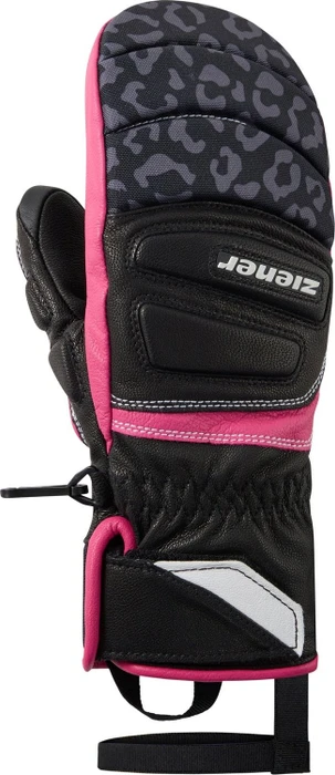 Ziener Lopaki-Z AS PR Mitten Skihandschuhe black/pop pink (Junior)