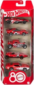 Mattel Hot Wheels 80. Jubiläum 5er-Pack 1:64 (verschiedene Ausführungen)