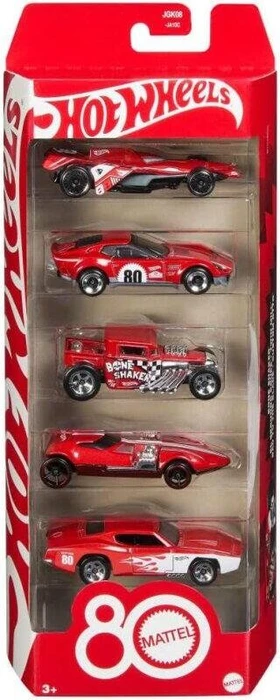 Mattel Hot Wheels 80. Jubiläum 5er-Pack 1:64 (verschiedene Ausführungen)