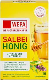 Wepa Salbei + Honig + Vitamin C + Zink Pulver Beutel, 100g (10x 10g)