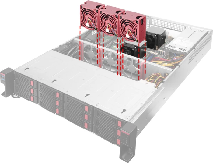 SilverStone RM22-312, Rackmount Storage, grau/schwarz, 2HE