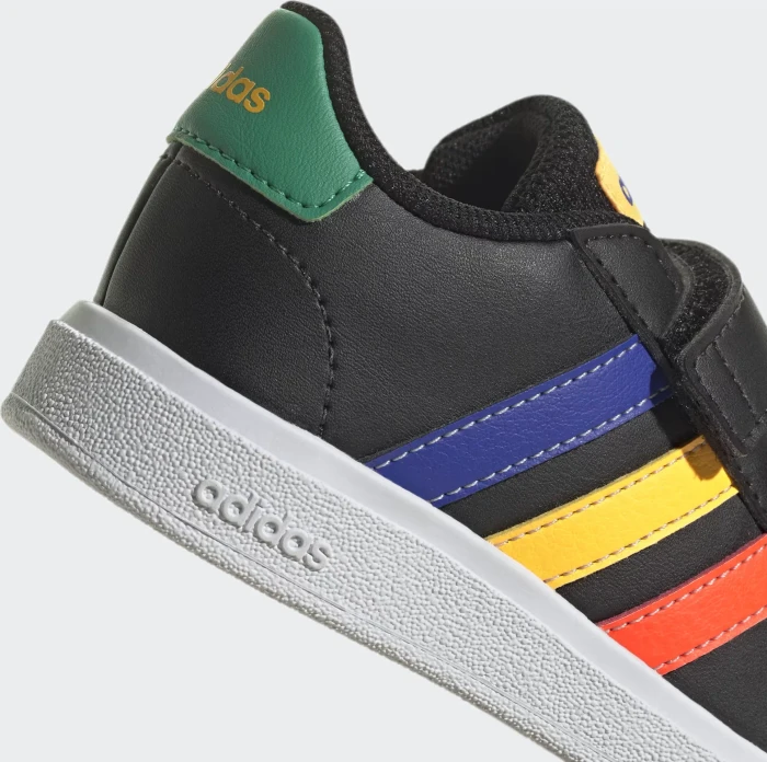 adidas Grand Court Lifestyle Hook and Loop core black/lucid blue/court green (Junior)
