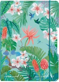 Herlitz my.book flex Notizheft, A5, punktiert, Kunststoff-Cover, Ladylike Jungle, 40 Blatt