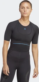 adidas Tailored HIIT Heat.RDY Training Crop Funktionsshirt kurzarm schwarz (Damen)