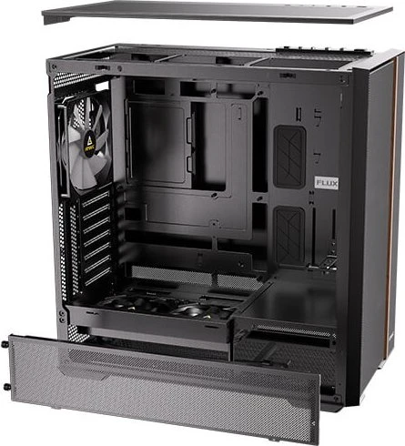 Antec Flux Rear, schwarz/braun, Glasfenster