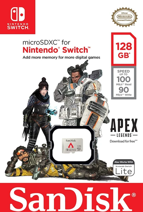 SanDisk Nintendo Switch R100/W90 128GB, UHS-I U3, Class 10