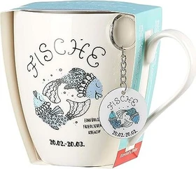 Ritzenhoff & Breker Astro Kaffeebecher Fische mit Schlüsselanhänger 650ml